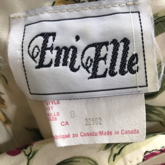 Vintage Em Elle sleeveless floral maxi dress size 8 cream - Picture 9 of 10